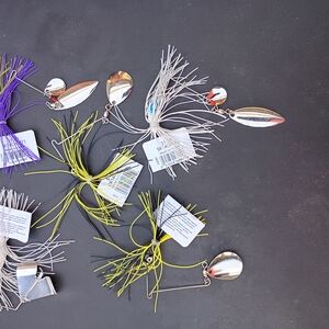 Colorful Fishing Lures with Silver Blades